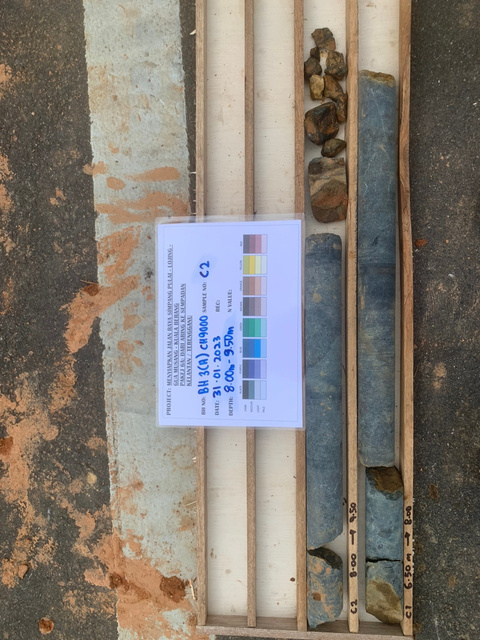Simpang Pulai–Kuala Berang Road — Soil investigation samples from the road project.