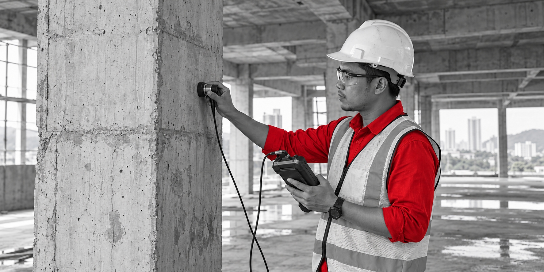 Illustrative structural testing at a commercial site