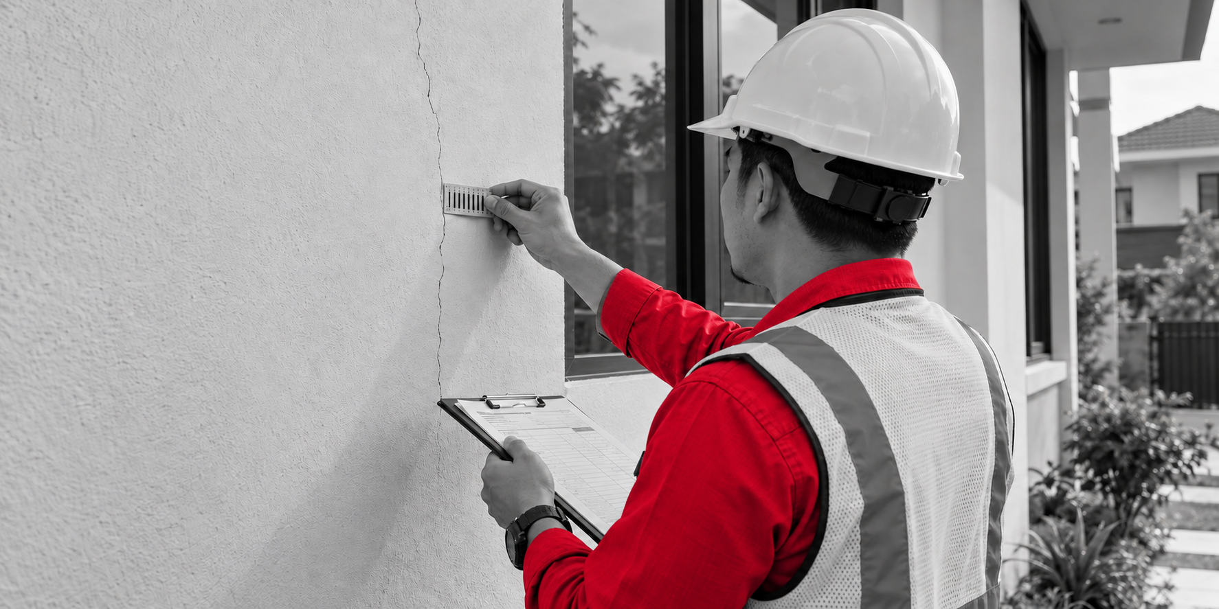 Illustrative inspection of a residential wall
